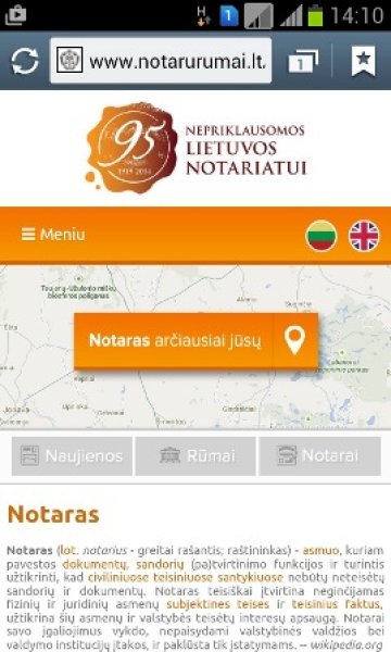 New mobile web leads customers to the nearest notary bureau 