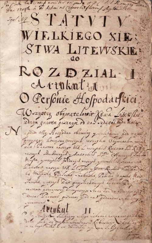 Lietuvoje minimos LDK Antrojo Statuto ir notaro profesijos Lietuvoje 450-sios metinės